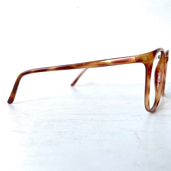 Vintage Eyeglasses LOGO Paris 70s Caramel Latte Eyeglass France NOS - Picture 6 of 14